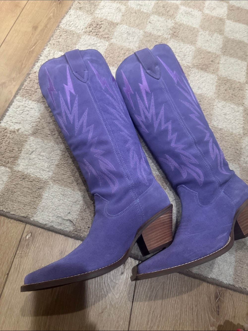 dingo Purple Suede Western Heeled Boots